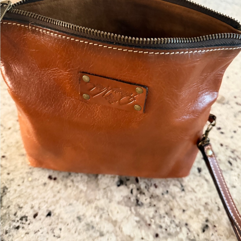 Patricia Nash Brown Leather Wristlet